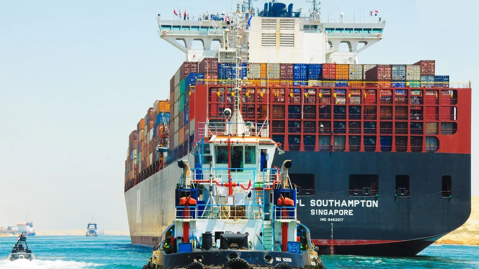 La capacidad de los portacontenedores que transitan por Suez supera el 50% de los niveles anteriores a la crisis del mar Rojo