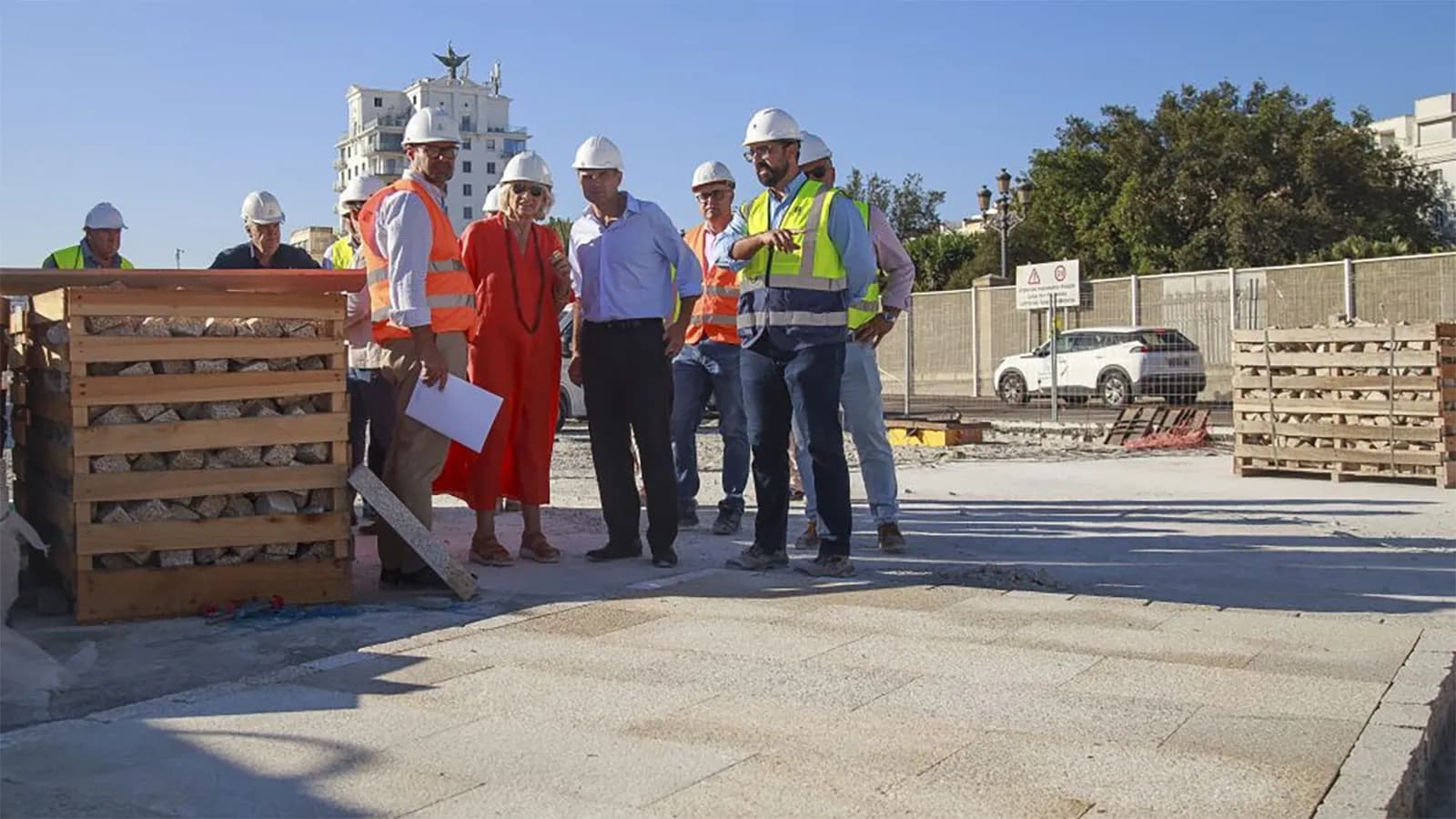 Las obras del Muelle Ciudad del Puerto de Cádiz entran en la fase de pavimentación